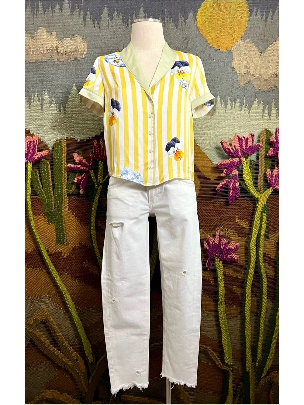 Anthropologie Lyrebird Pajama Shirt XXS